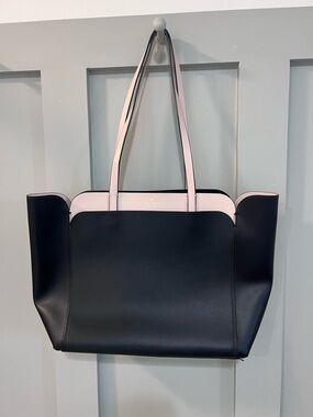 kate spade Black and Light Pink Leather Tote